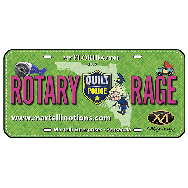 Row-by-Row Fabric License Plate Design, Martelli 2017