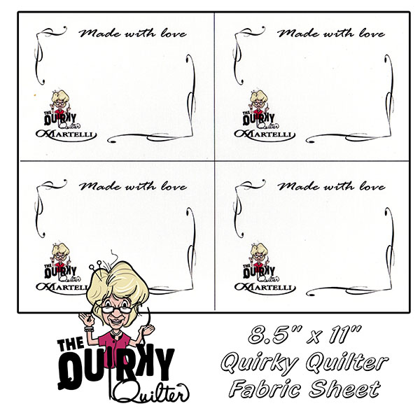 Quilt Labels--Quirky Quilter (4 per 8.5" x 11" sheet)