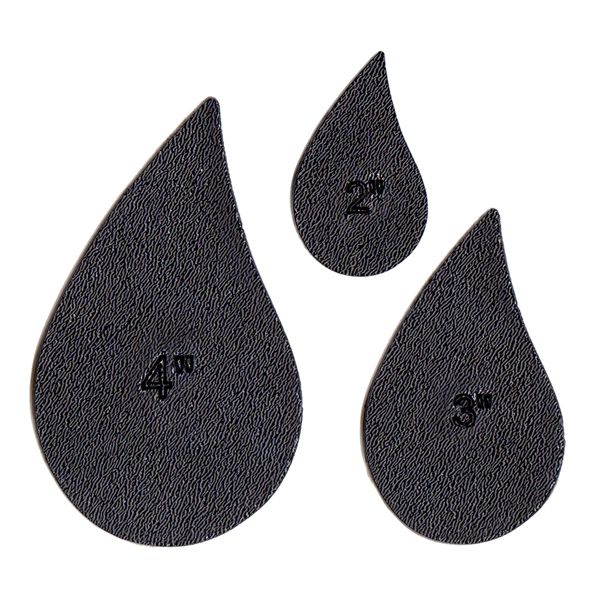 3 Piece Paisley Template  Set 4", 3", 2"